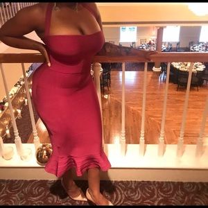 Evening Halter Mermaid Bandage Dress